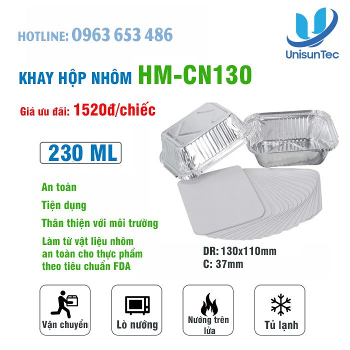 Khay nhôm 230ml